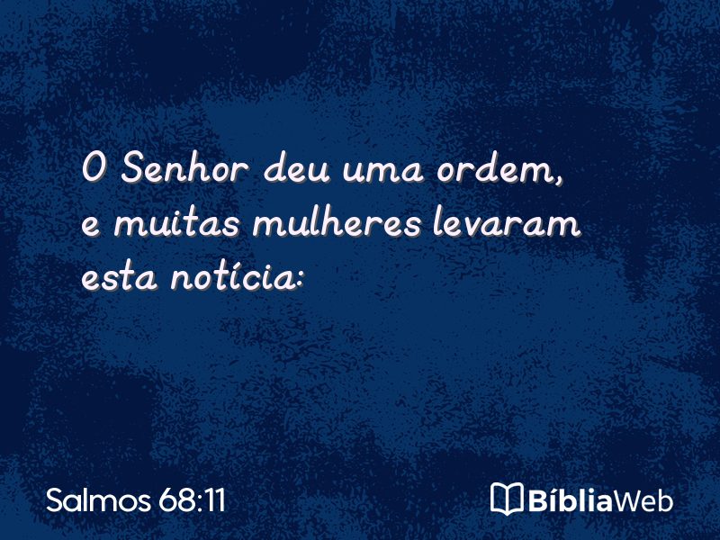 Salmos 68:11 em imagem para compartilhar