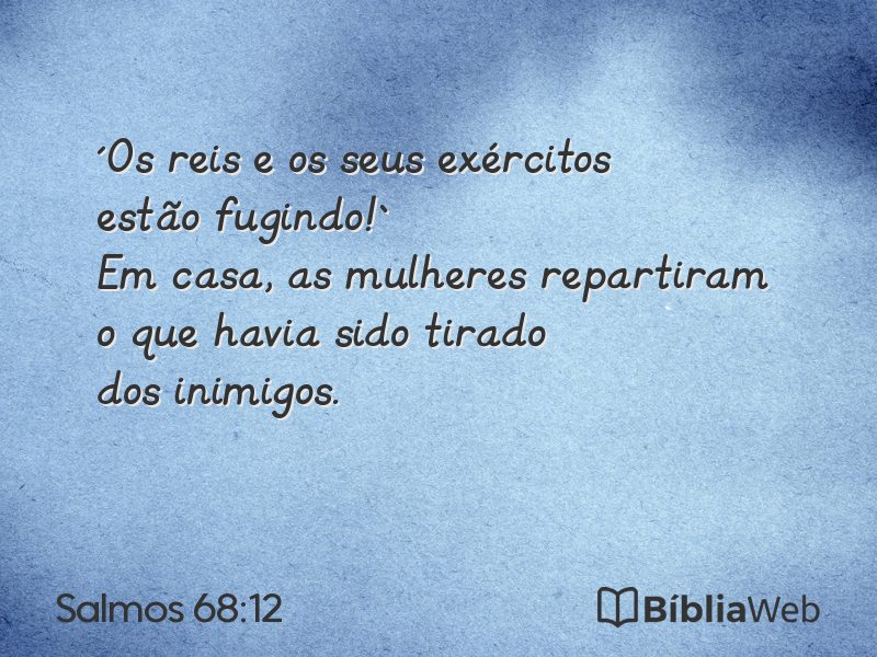 Salmos 68:12 em imagem para compartilhar