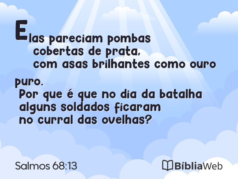 Salmos 68:13 em imagem para compartilhar