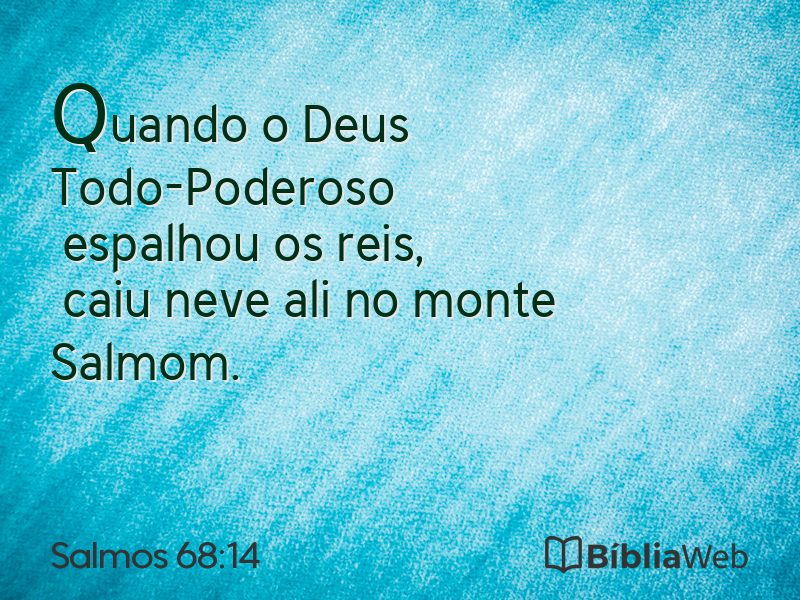 Salmos 68:14 em imagem para compartilhar