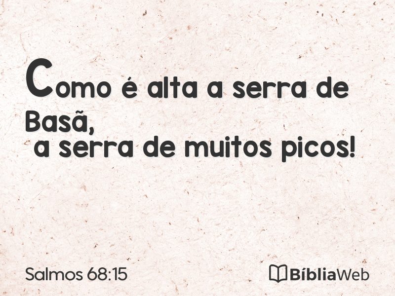 Salmos 68:15 em imagem para compartilhar