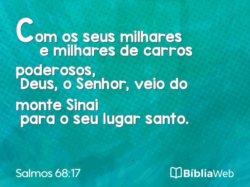 Salmos 68:17 em imagem para compartilhar