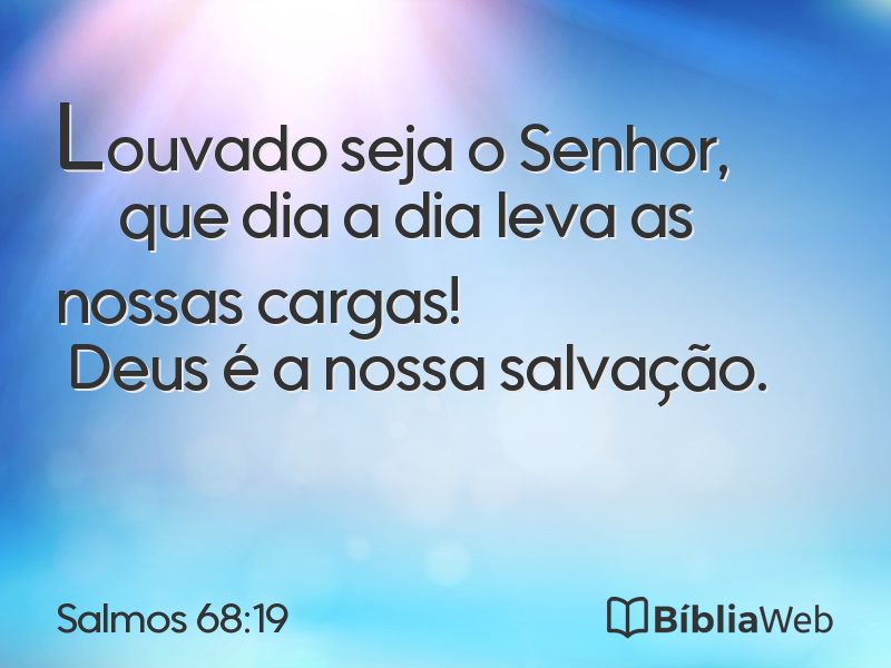 Salmos 68:19 em imagem para compartilhar