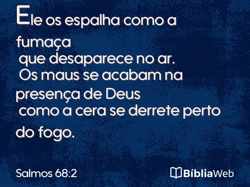 Salmos 68:2 em imagem para compartilhar