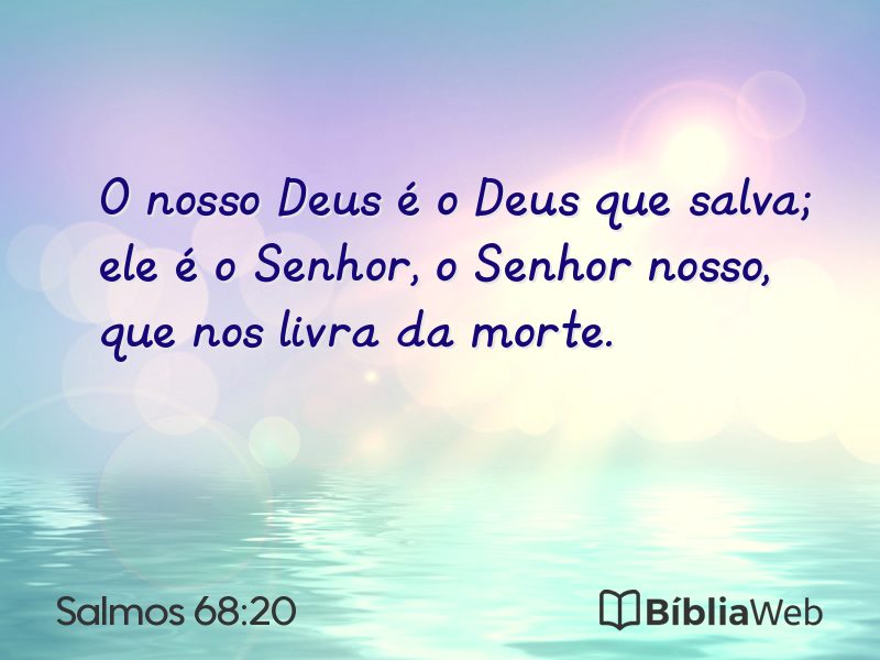 Salmos 68:20 em imagem para compartilhar