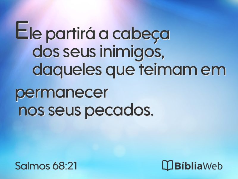 Salmos 68:21 em imagem para compartilhar
