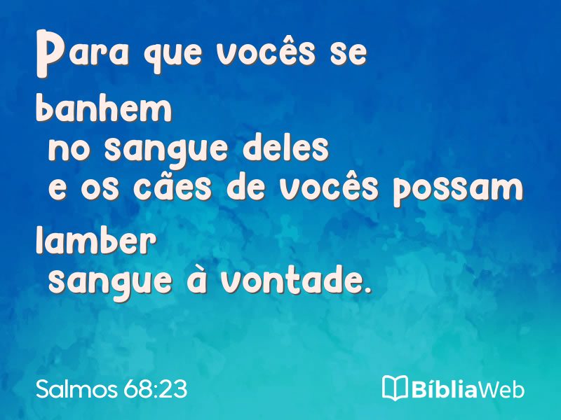 Salmos 68:23 em imagem para compartilhar