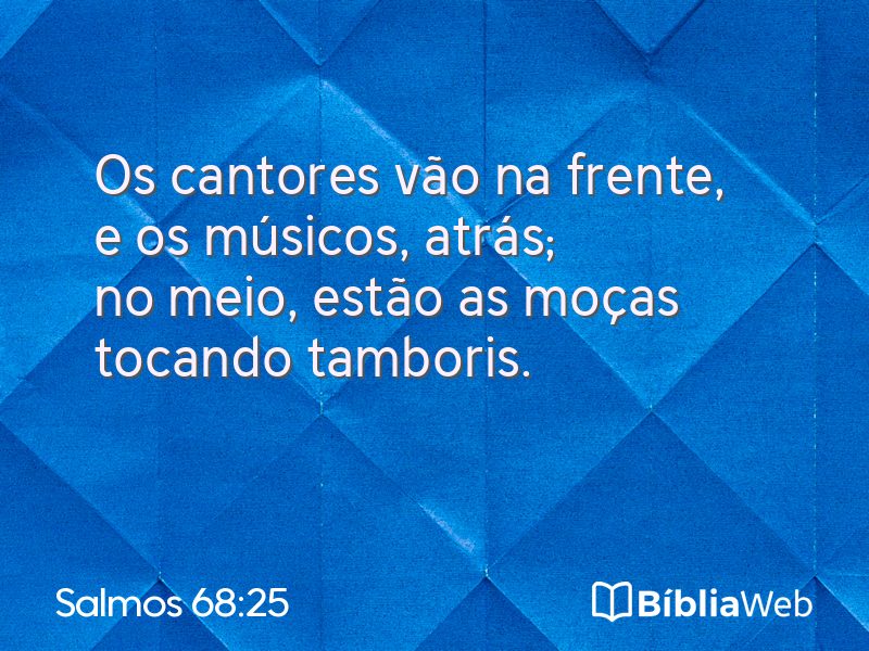 Salmos 68:25 em imagem para compartilhar