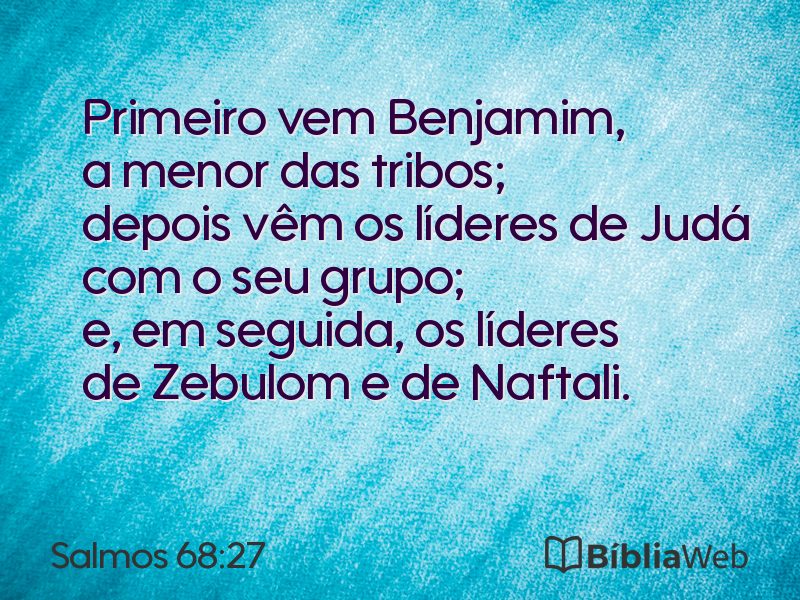 Salmos 68:27 em imagem para compartilhar