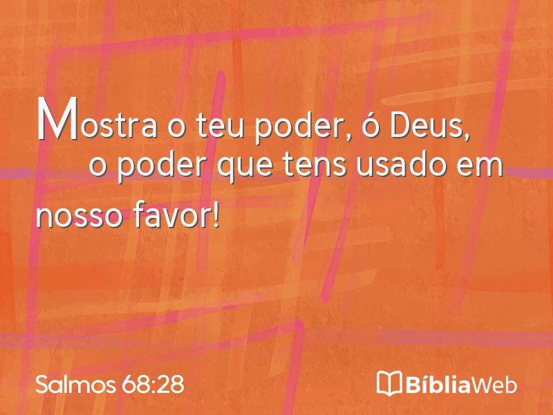 Salmos 68:28 em imagem para compartilhar