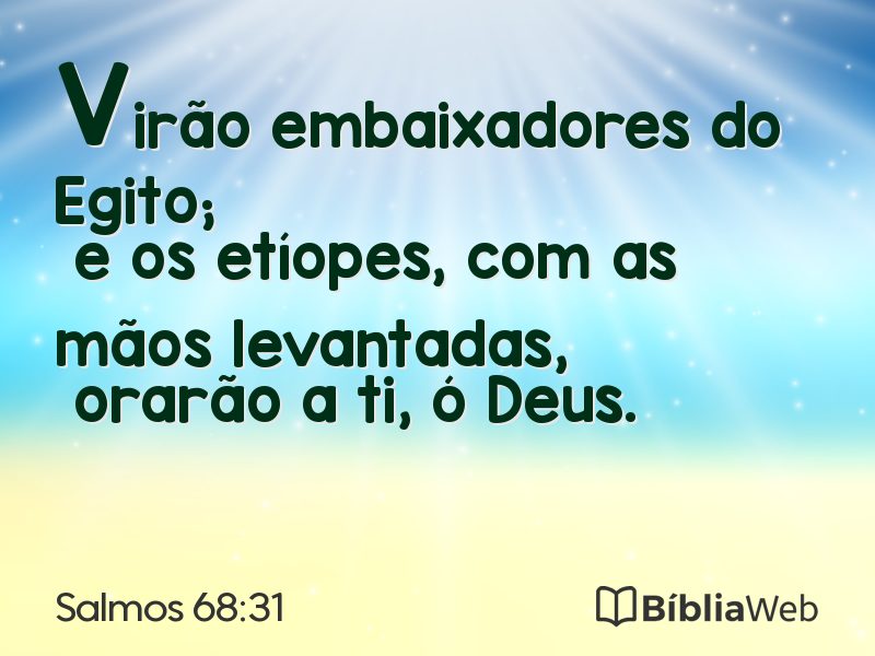 Salmos 68:31 em imagem para compartilhar