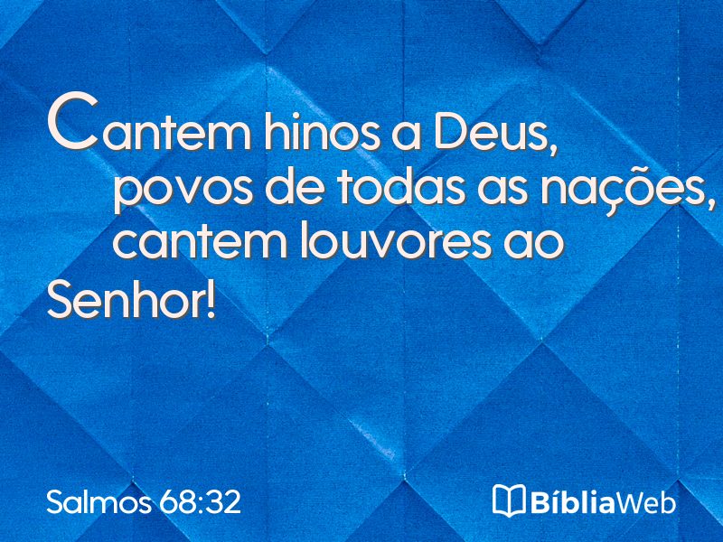 Salmos 68:32 em imagem para compartilhar