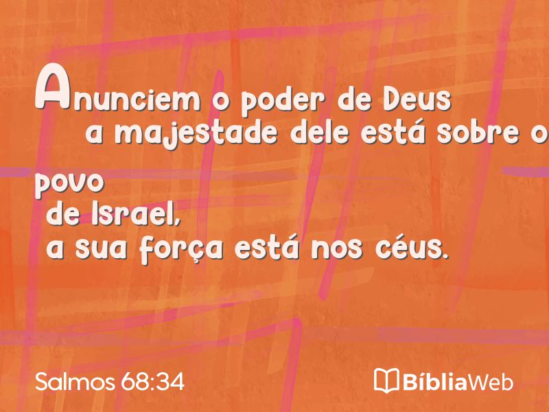 Salmos 68:34 em imagem para compartilhar