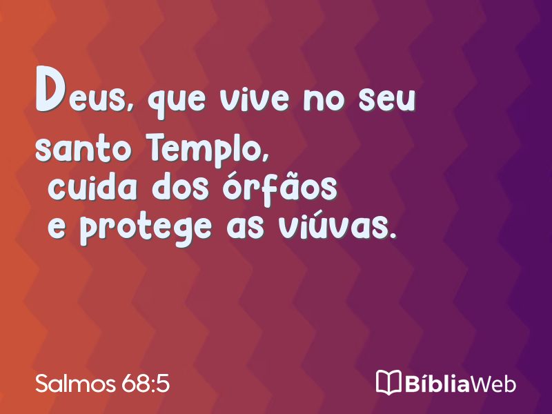 Salmos 68:5 em imagem para compartilhar