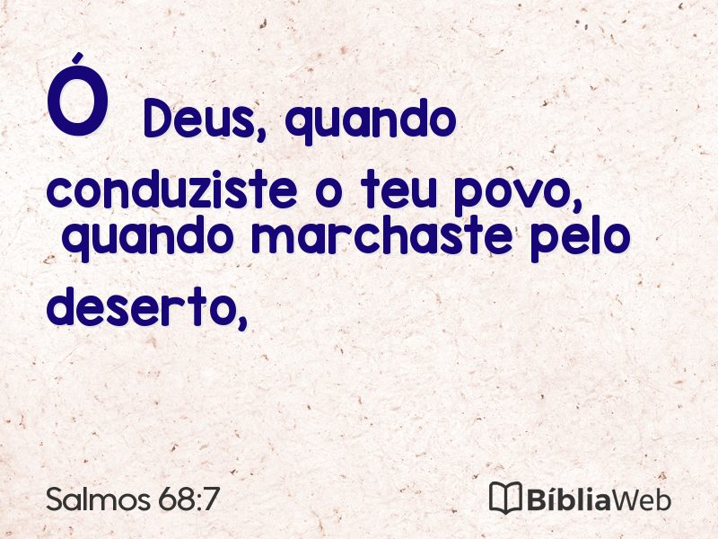 Salmos 68:7 em imagem para compartilhar