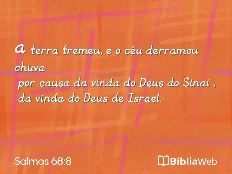 Salmos 68:8 em imagem para compartilhar