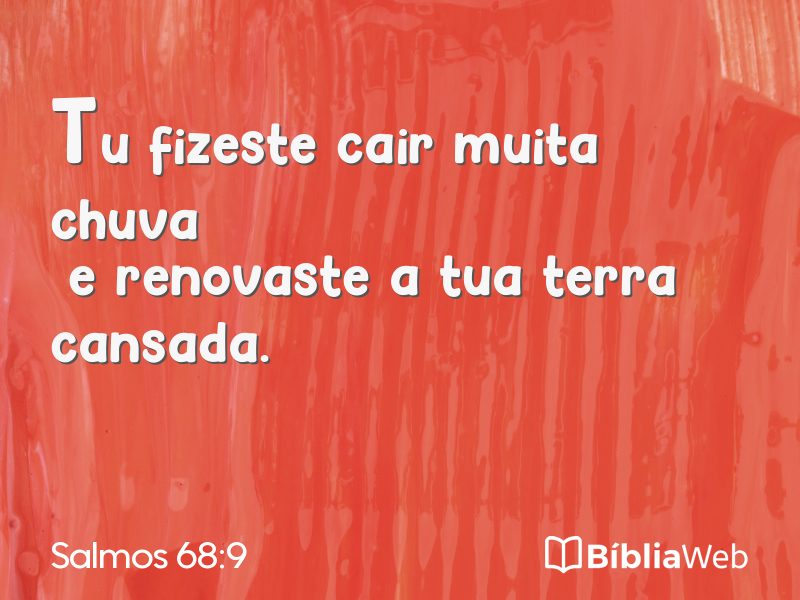 Salmos 68:9 em imagem para compartilhar