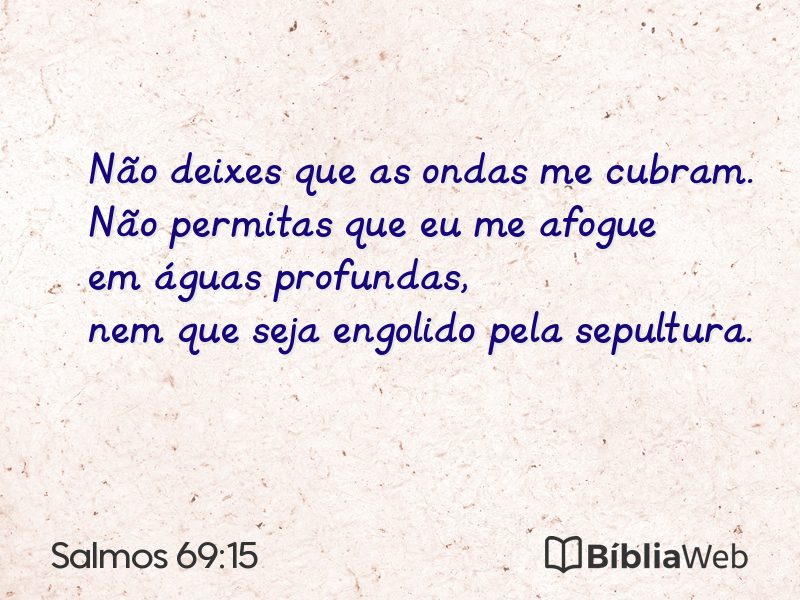 Salmos 69:15 em imagem para compartilhar
