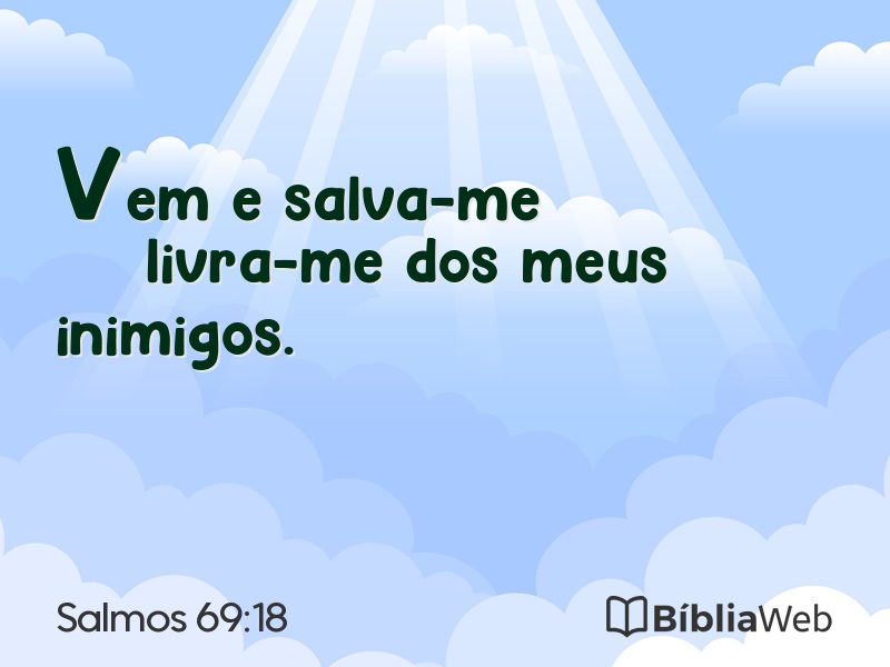 Salmos 69:18 em imagem para compartilhar