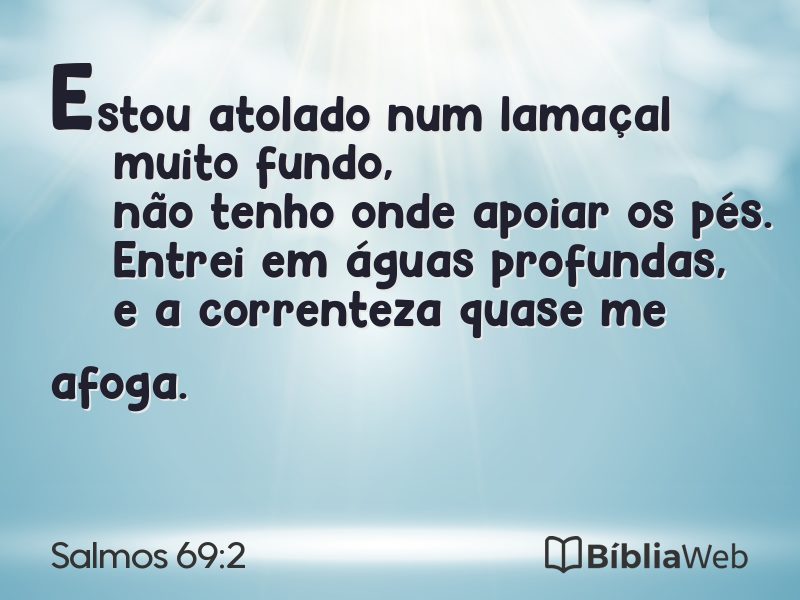 Salmos 69:2 em imagem para compartilhar