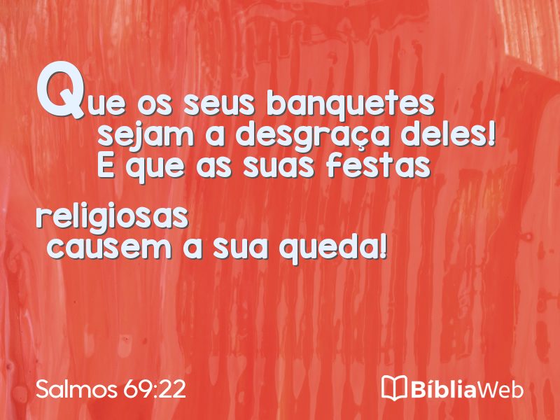 Salmos 69:22 em imagem para compartilhar