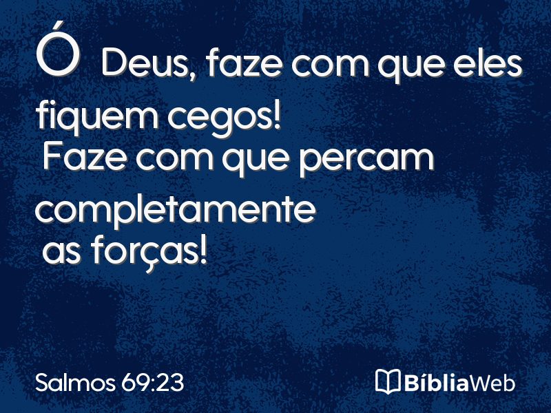 Salmos 69:23 em imagem para compartilhar