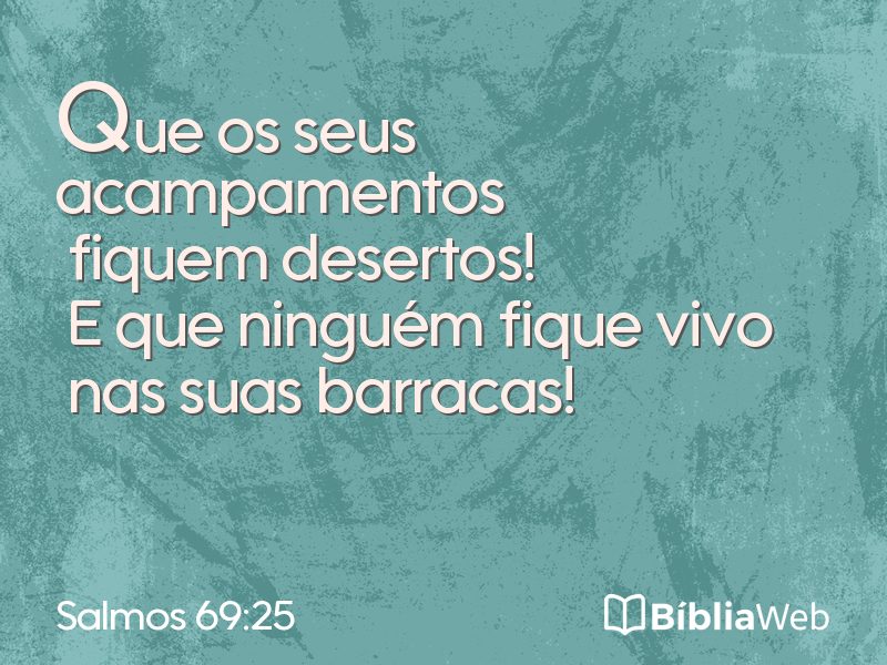 Salmos 69:25 em imagem para compartilhar
