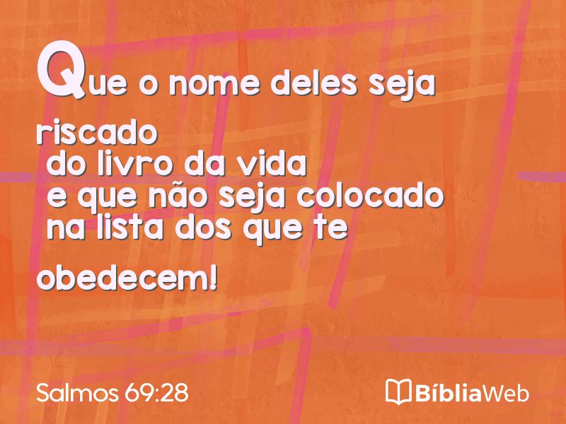 Salmos 69:28 em imagem para compartilhar