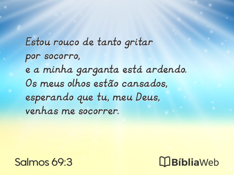 Salmos 69:3 em imagem para compartilhar