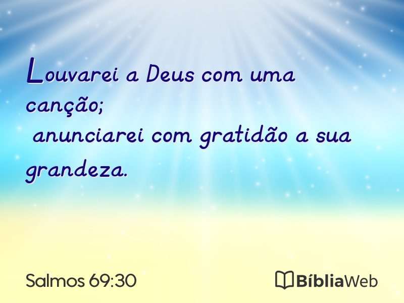 Salmos 69:30 em imagem para compartilhar
