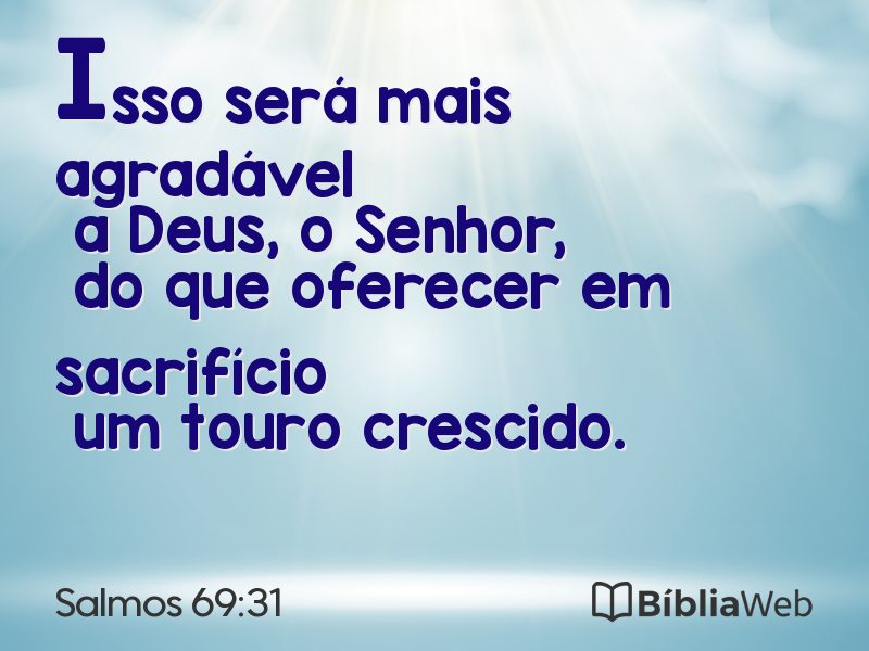 Salmos 69:31 em imagem para compartilhar