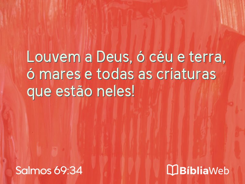 Salmos 69:34 em imagem para compartilhar