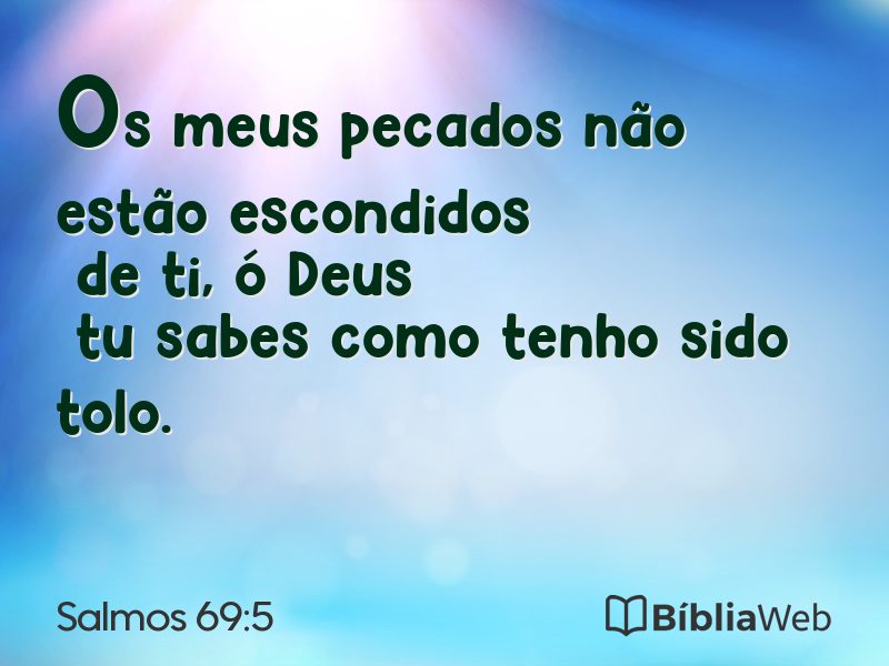 Salmos 69:5 em imagem para compartilhar