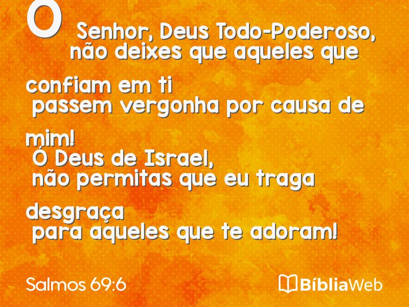 Salmos 69:6 em imagem para compartilhar