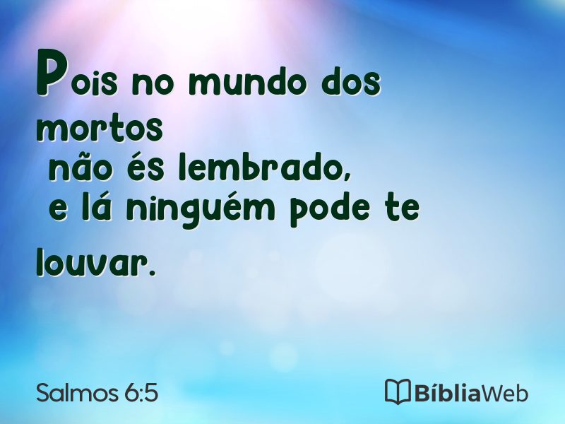 Salmos 6:5 em imagem para compartilhar
