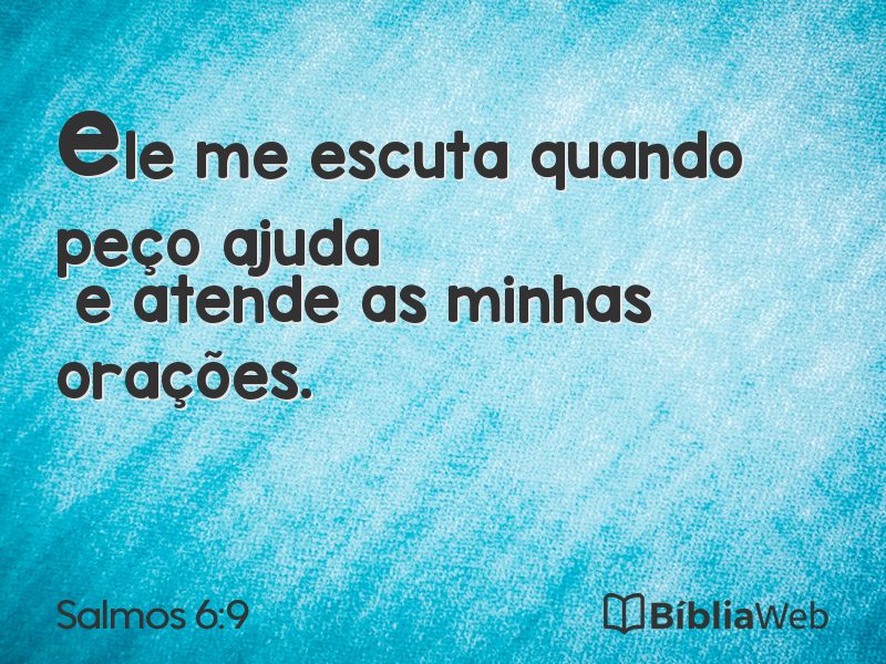 Salmos 6:9 em imagem para compartilhar