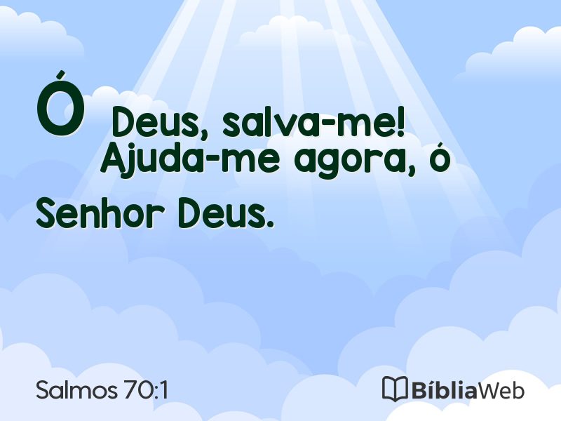 Salmos 70:1 em imagem para compartilhar