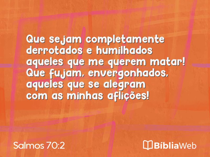 Salmos 70:2 em imagem para compartilhar