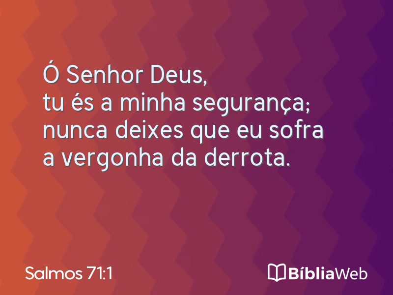 Salmos 71:1 em imagem para compartilhar