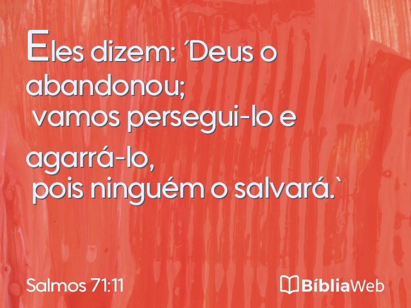 Salmos 71:11 em imagem para compartilhar