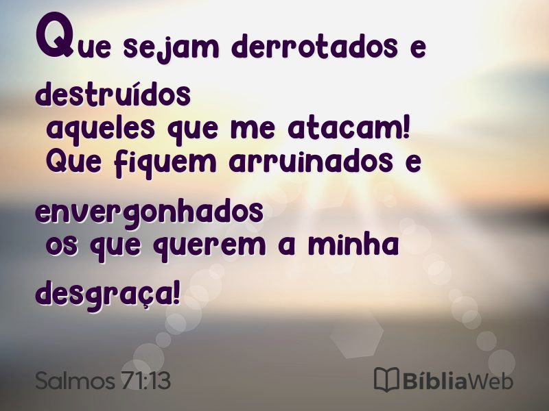 Salmos 71:13 em imagem para compartilhar