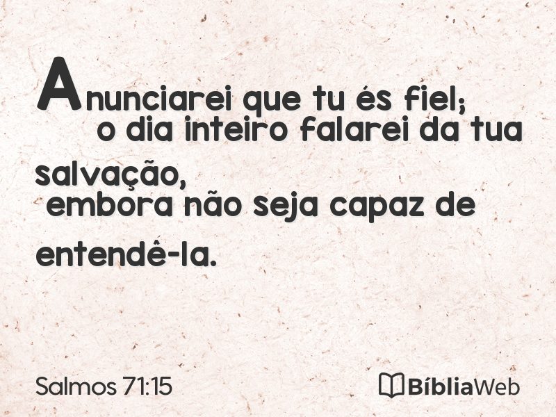 Salmos 71:15 em imagem para compartilhar