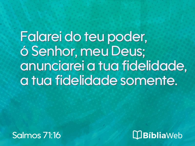 Salmos 71:16 em imagem para compartilhar