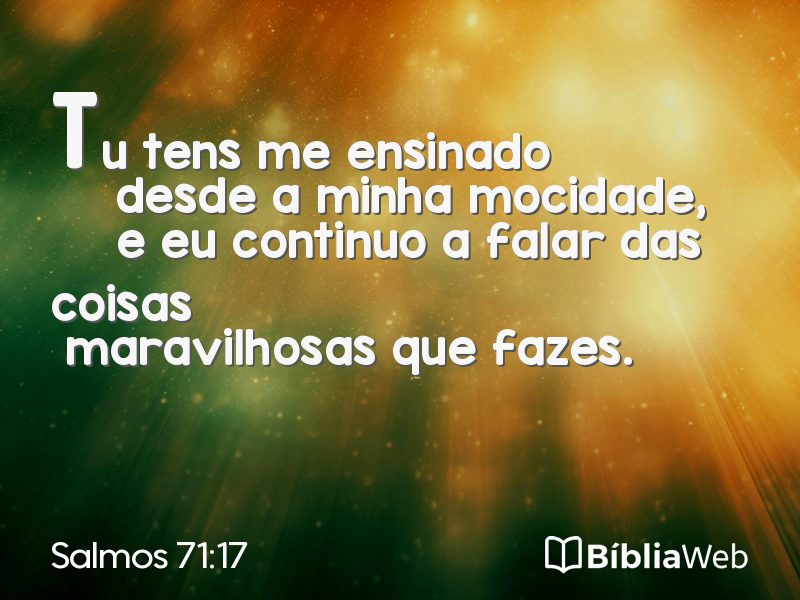 Salmos 71:17 em imagem para compartilhar