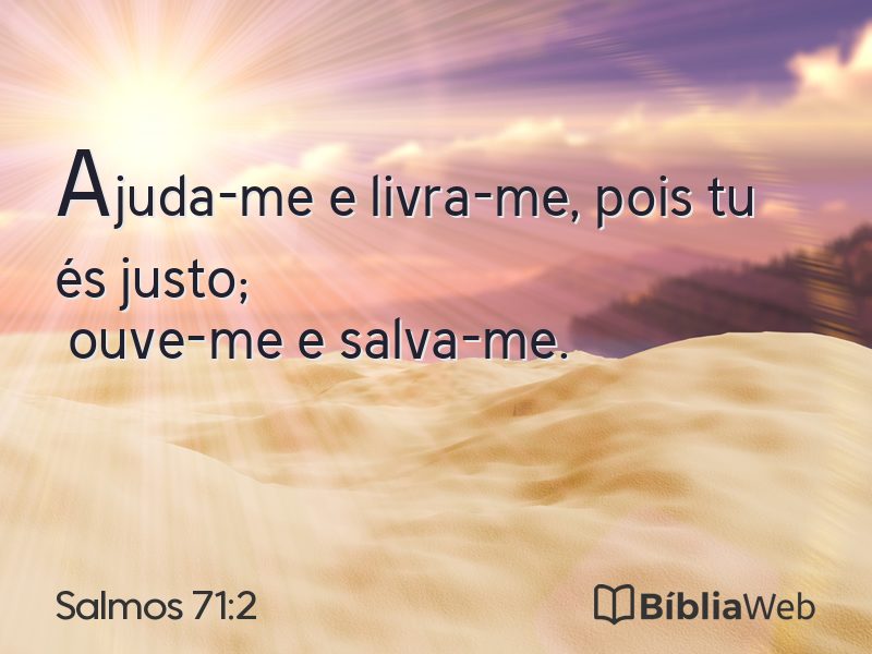 Salmos 71:2 em imagem para compartilhar