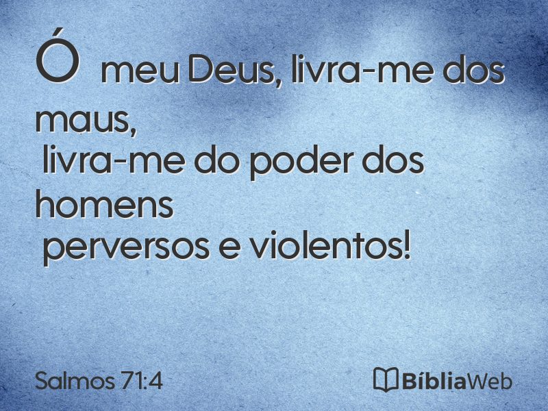Salmos 71:4 em imagem para compartilhar