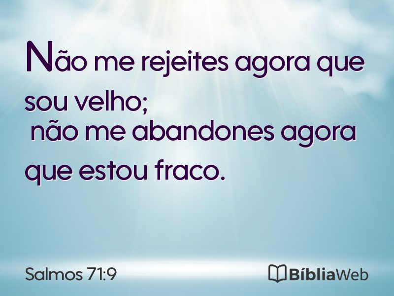 Salmos 71:9 em imagem para compartilhar
