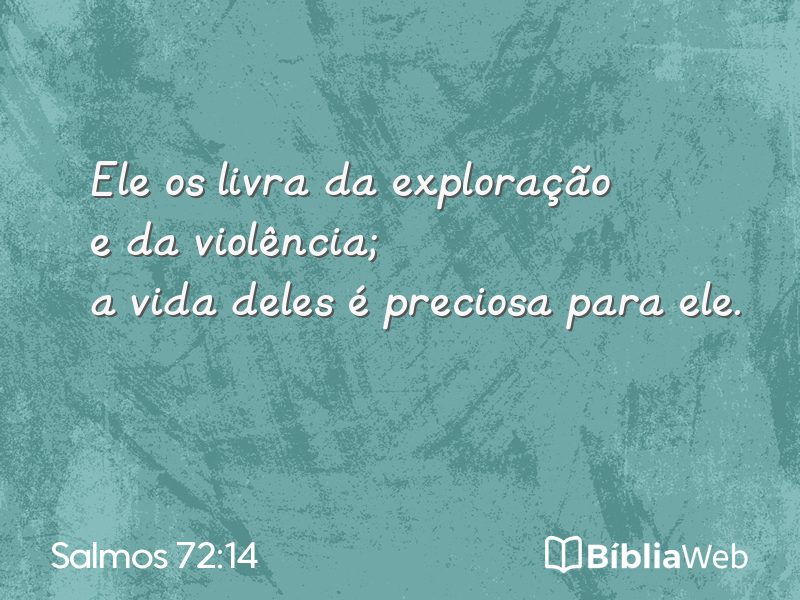 Salmos 72:14 em imagem para compartilhar