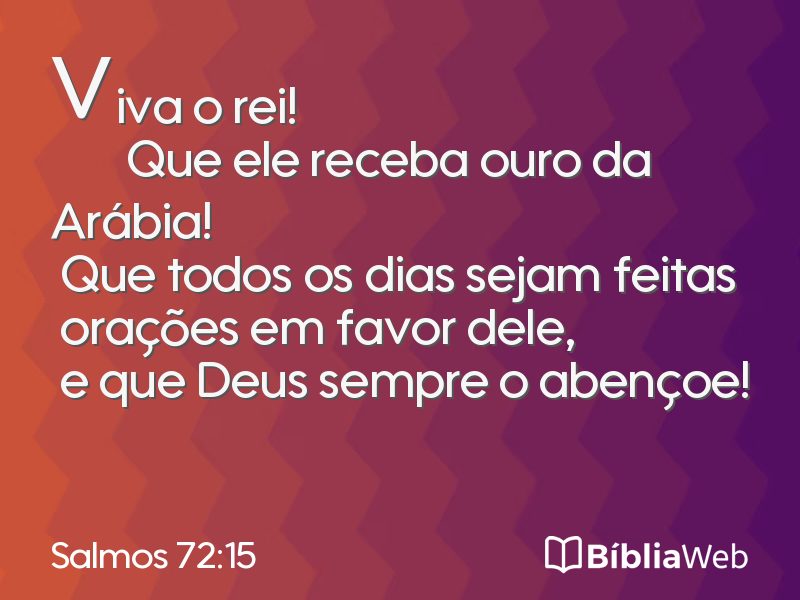 Salmos 72:15 em imagem para compartilhar