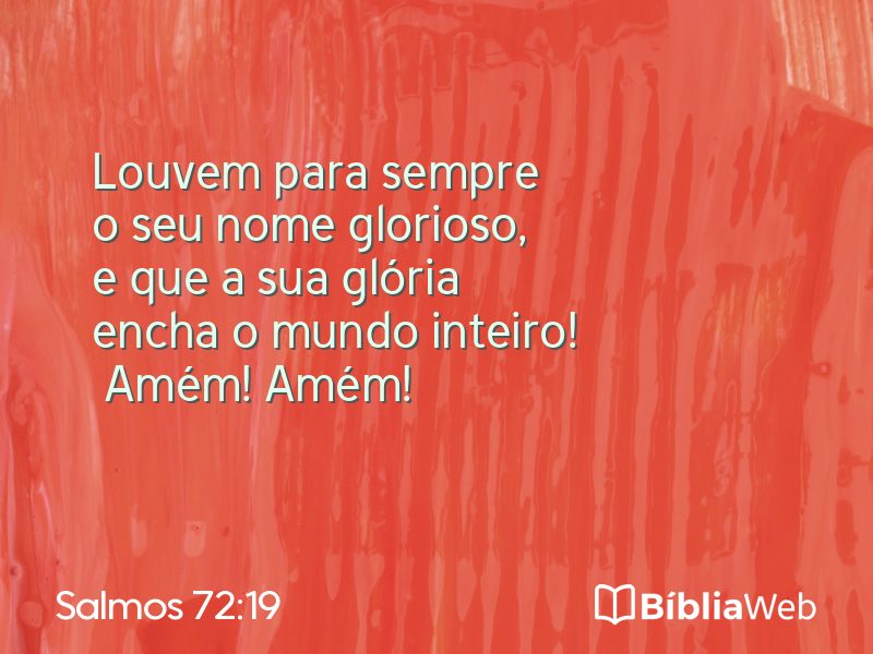 Salmos 72:19 em imagem para compartilhar